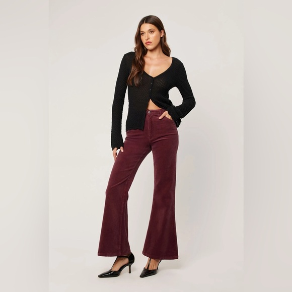 ROLLA'S East Coast Flare Burgundy Corduroy Pants Size 28 - Picture 1 of 16